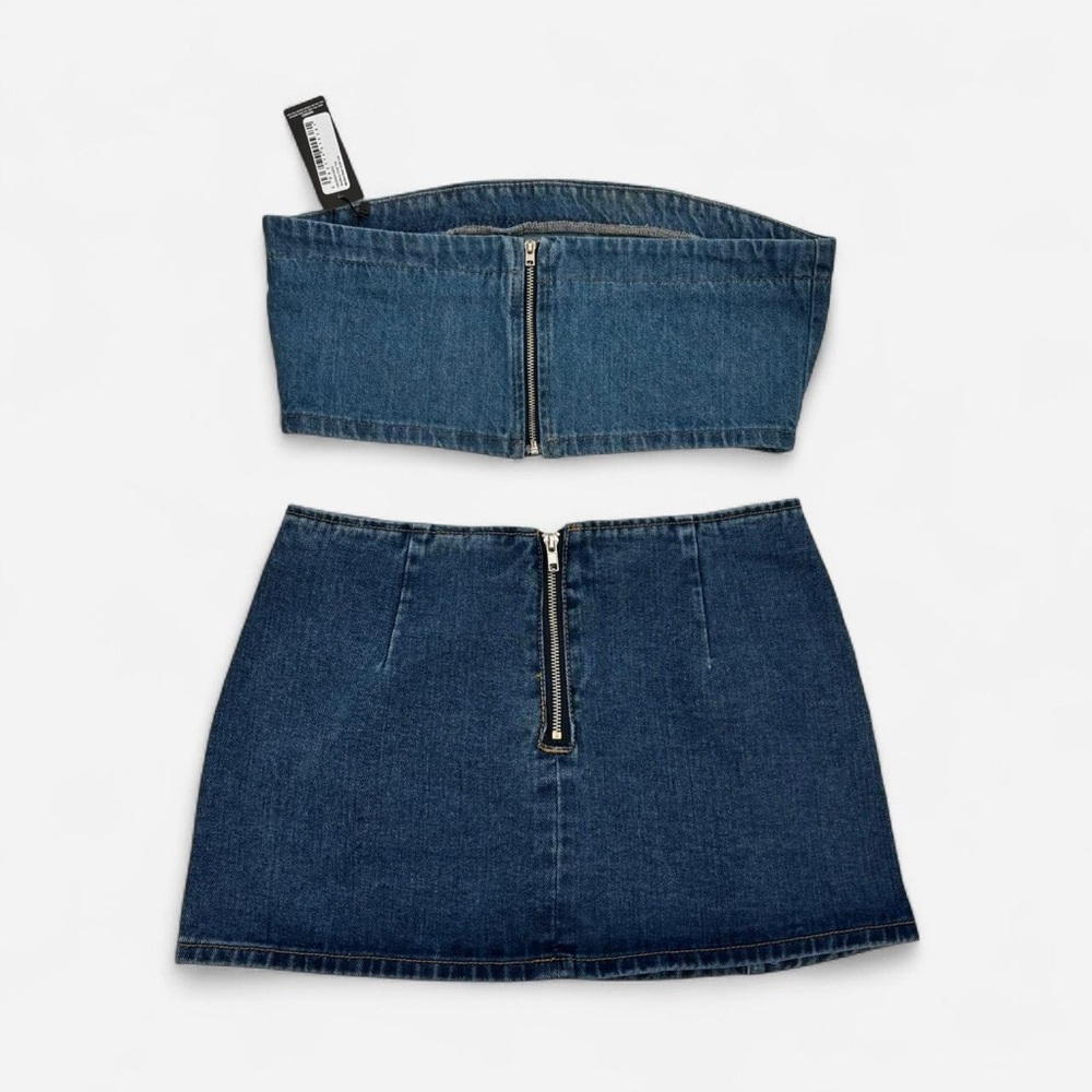 pretty little thing two piece denim set - Picture 6 of 6